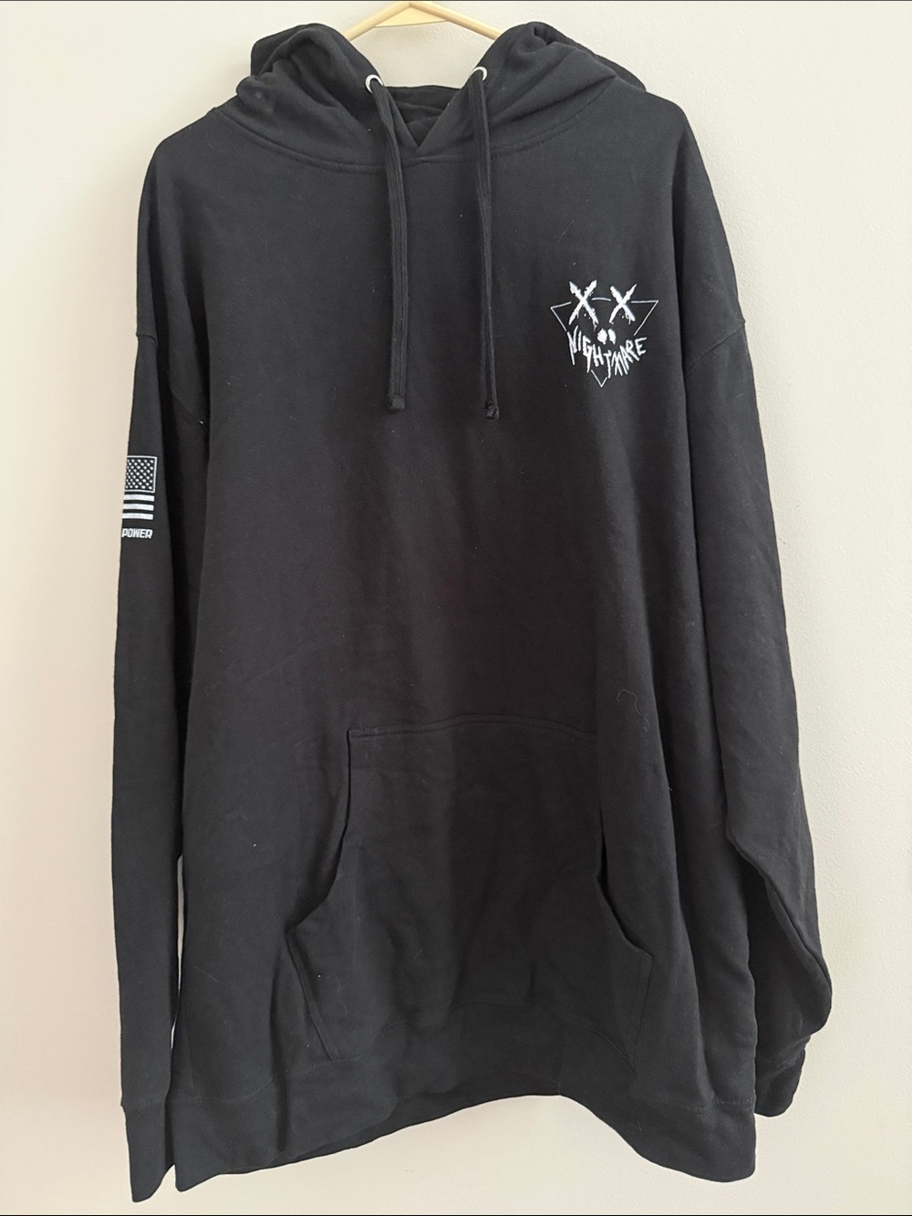 Nightmare Graphic Black Hoodie - Unbranded